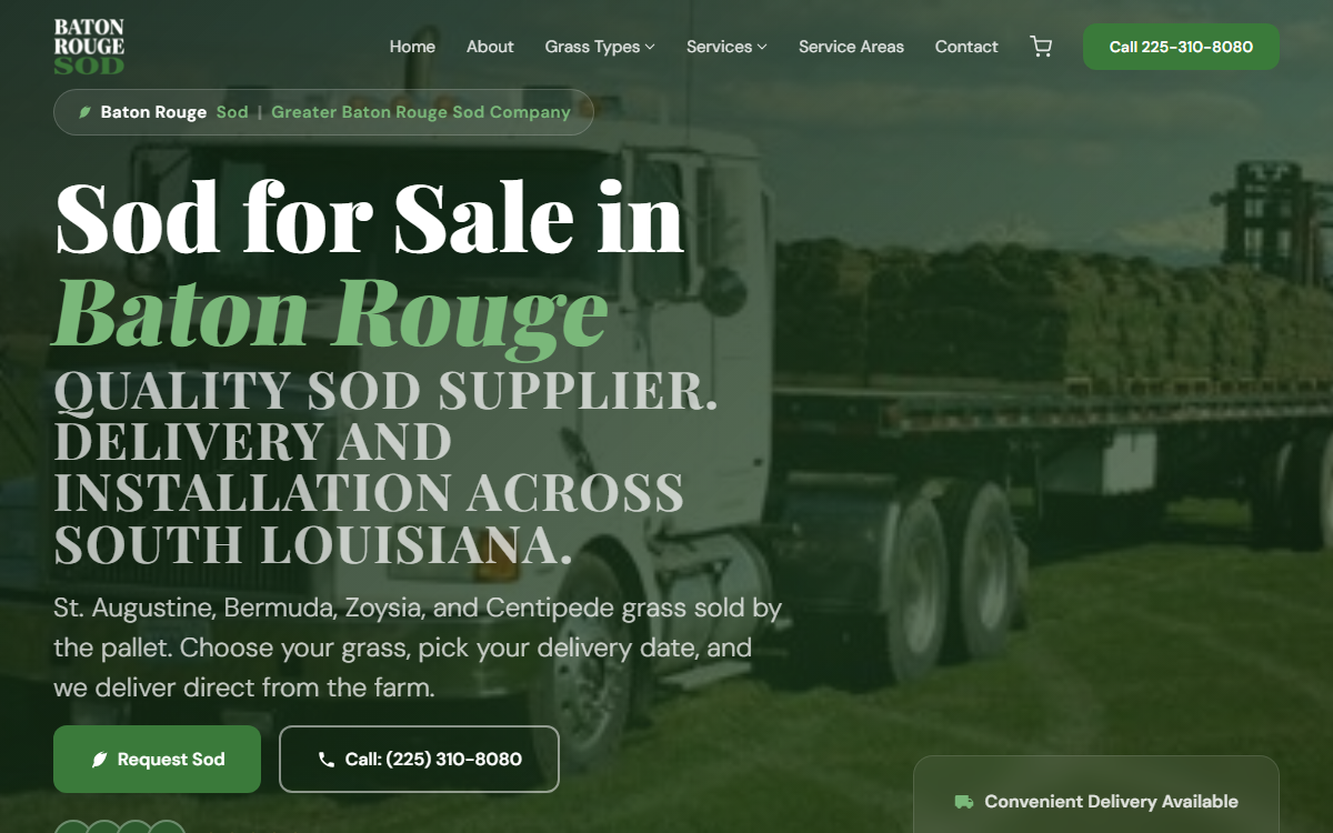 Baton Rouge Sod homepage