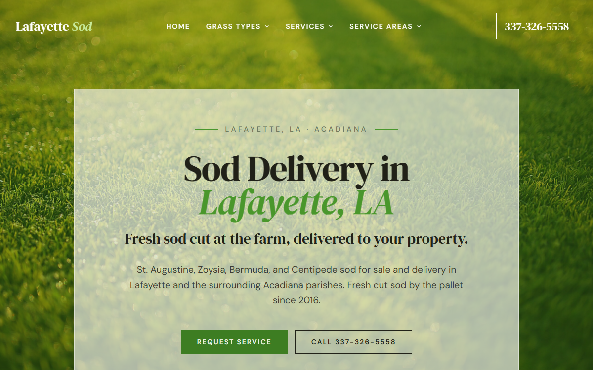 Lafayette Sod homepage